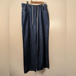 Wax Jeans – Relaxed Straight-Leg Chambray Denim Pants Size 11